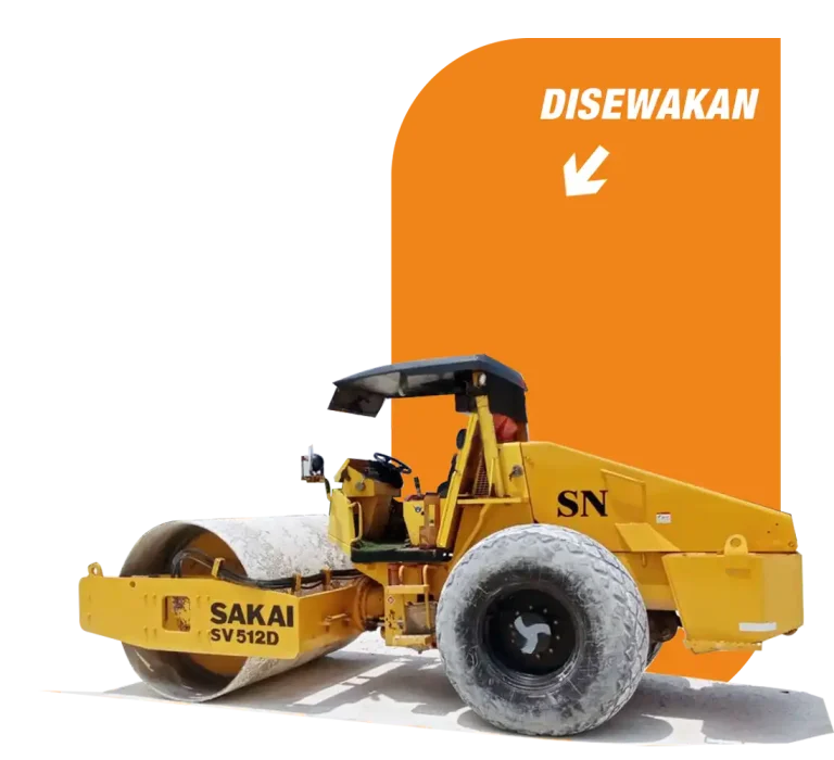 Rental Alat Berat Vibrator Roller SAKAI SV 512 D