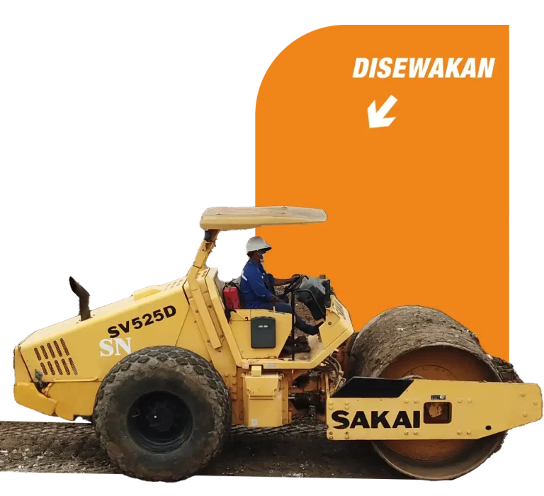 Rental Alat Berat Vibrator Roller SAKAI SV 525D